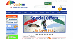 Desktop Screenshot of customumbrellastore.com
