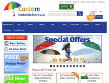 Tablet Screenshot of customumbrellastore.com